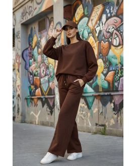 LOVE OVERSIZED SWEATSHIRT-SET + 2-TASCHEN-HOSEN AH255260 SCHOKOLADE