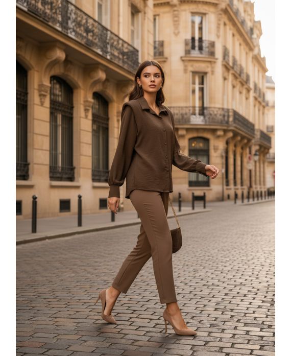 CHOCOLATE AH255192 SHOULDER SHIRT