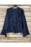 BLOUSE A VOLANTS PE2109 NOIR