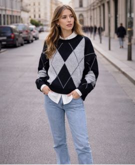 DIAMANT-STRICKPULLOVER PE2115 SCHWARZ