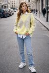 DIAMOND KNIT SWEATER PE2115 YELLOW