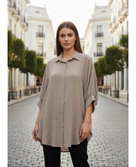 CHEMISE OVERSIZE PE2138 TAUPE