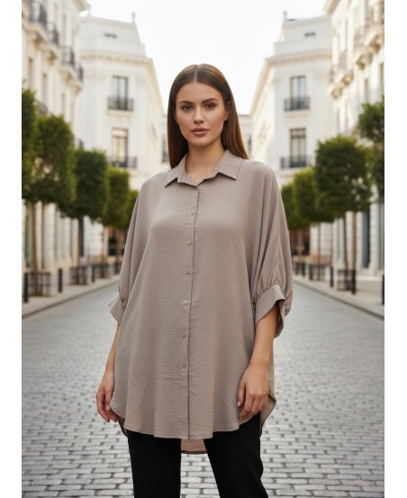 OVERSIZED PE2138 TAUPE SHIRT