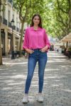 CHEMISE OVERSIZE PE2138 FUSHIA