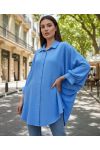 ÜBERGROSSES SHIRT PE2138 AZURE BLUE