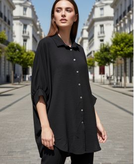 CAMISA OVERSIZE PE2138 NEGRA
