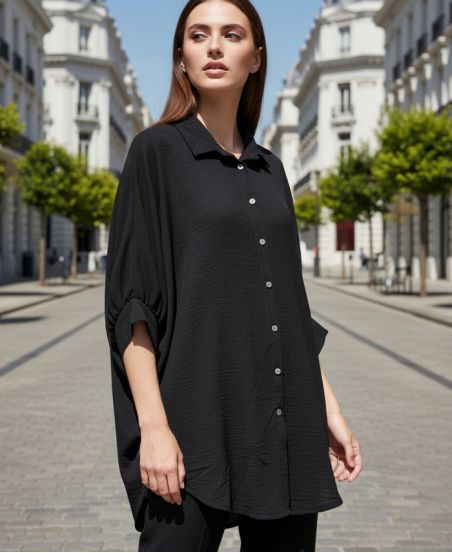 OVERSIZED SHIRT PE2138 BLACK