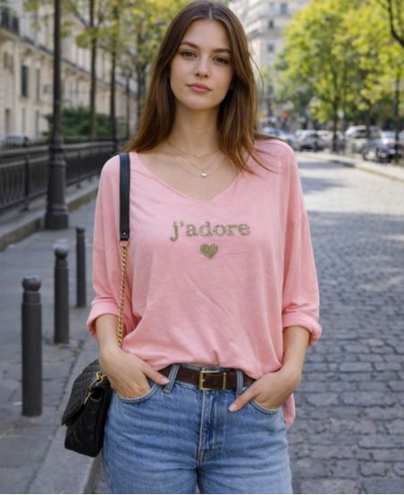 PULL IMPRIME PE2132 ROSE