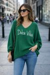 DOLCE VITA ÜBERSIZED PULLOVER SS2145 GRÜN