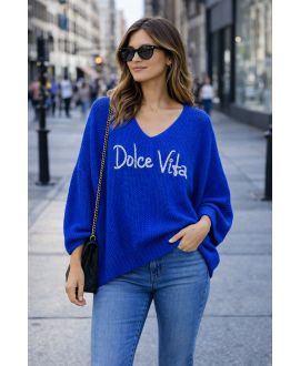 PULL OVERSIZE DOLCE VITA PE2145 BLEU ROYAL