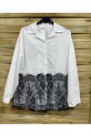 CAMICIA IN PIZZO PE2152 BIANCA