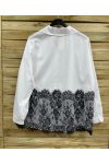 CAMISA DE ENCAJE PE2152 BLANCA