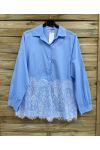 LACE SHIRT PE2152 SKY BLUE