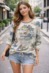 PE0826 BLOEMEN KATOENEN SWEATSHIRT