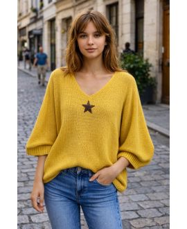 STAR KNIT SWEATER PE2185 YELLOW