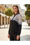 LACE SHIRT PE2190 BLACK/WHITE