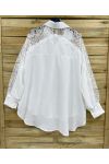 CHEMISE FLUIDE DENTELLE PE2222 BLANC