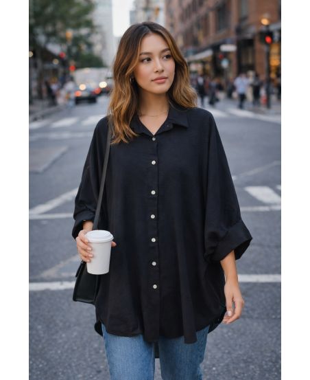 CAMISA OVERSIZE PE2138 NEGRA