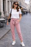 PACK 2 PANTALONS SMOCKéS POCHES PE2233 VIEUX ROSE