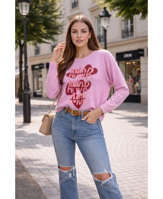 AMOR AMOR SIN COSTURAS JERSEY AMOR SS2240 ROSA