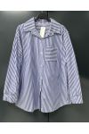 CAMICIA A RIGHE TASCHE PE2254 BLU NAVY