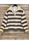 POLO A RIGHE PE2258 GIALLO