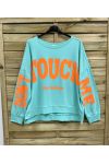 SWEATSHIRT OVERSIZE DONT TOUCH ME PE2324 VERT