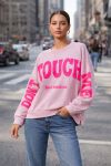 SWEATSHIRT OVERSIZE DONT TOUCH ME PE2324 ROSE