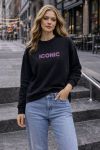 SWEATSHIRT ICONIC PE2306 NOIR