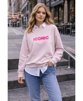 SWEATSHIRT ICONIC PE2306 ROSE