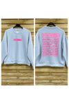 SWEATSHIRT ICONIC PE2306 BLEU CIEL