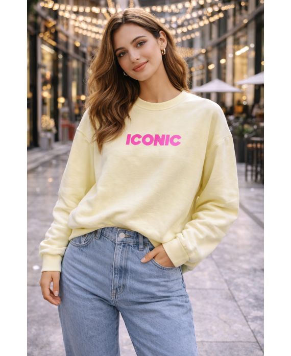 SWEATSHIRT ICONIC PE2306 JAUNE