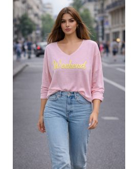 LEICHTER WOCHENENDPULLOVER SS2290 PINK