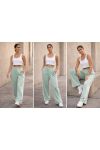 WIDE 2-STRIPE 2-POCKET PANTS PE2301 PASTEL GREEN