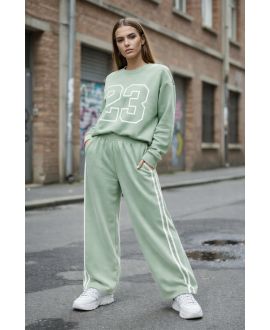 BREDE 2-STREEP 2-POCKET PANTS PE2301 PASTELGROEN