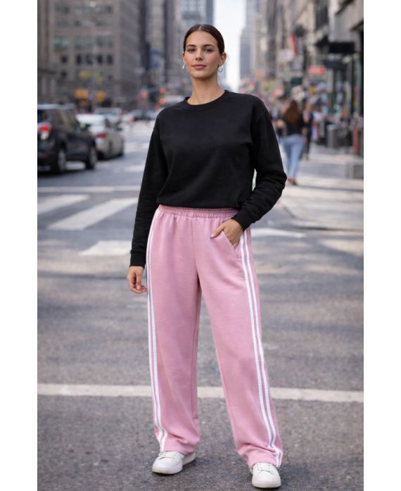 BREDE 2-STREEP 2-POCKET PANTEN PE2301 ROZE