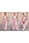 PANTALONES ANCHOS DE 2 RAYAS Y 2 BOLSILLOS PE2301 ROSA