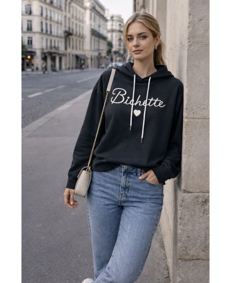 BICHETTE PE2312 SCHWARZER HOODIE
