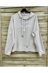 SWEATSHIRT A CAPUCHE BICHETTE PE2312 BEIGE