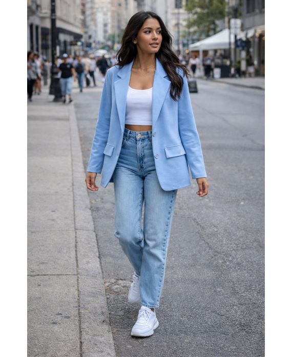 KURTKA BLAZER PE2318 NIEBIESKA