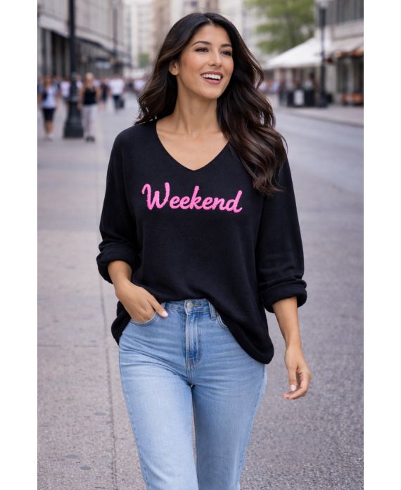 LIGHTWEIGHT WEEKEND SWEATER SS2290 BLACK