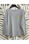 MAGLIONE A CUORE CON MANICHE ABBOTTONATE PE2354 GRIO
