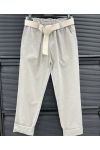 2-ZAK ELASTISCHE TAILLEBROEK + PE2401 BEIGE RIEM