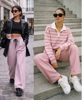 PANTALON JOGG LARGE PE2332 ROSE