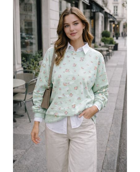 PELLES PE2379 SWEATSHIRT PASTELLGRÜN