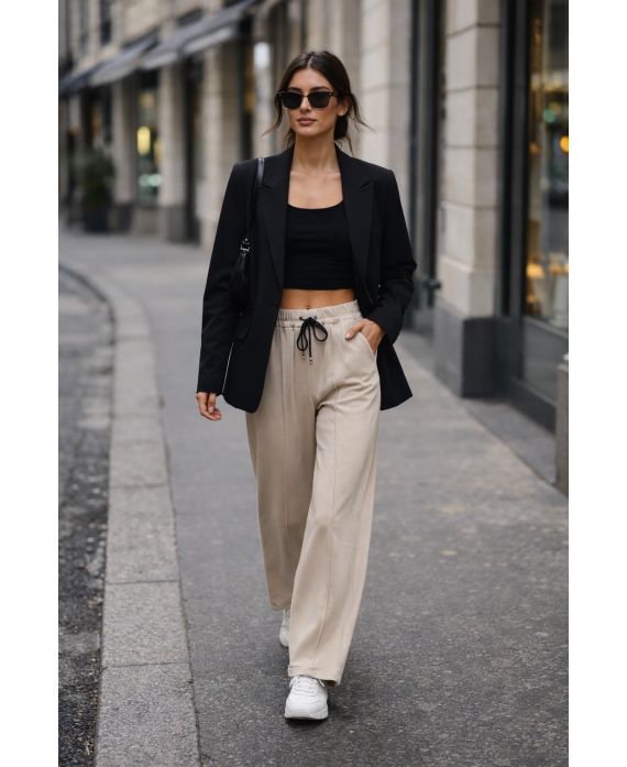 PANTALON JOGG COUTURE PE2372 TAUPE