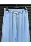 PANTALONES DEPORTIVOS DE ALTA COSTURA PE2372 AZUL CELESTE