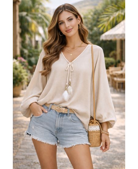 BOHEMIEN TUNIC PE2344 BEIGE