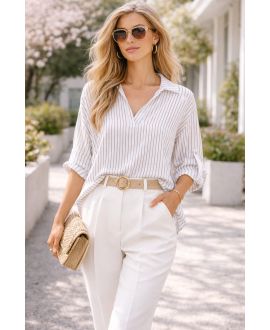 STRIPED TUNIC PE2350 BLACK