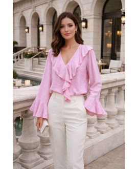 RUFFLE BLOUSE PE2109 PINK